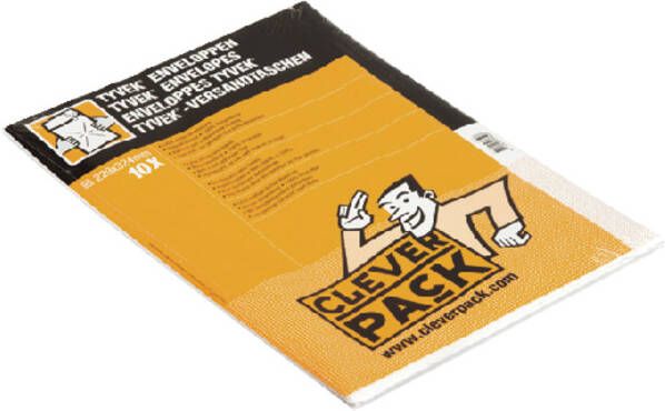 Cleverpack Envelop Tyvek C4 229x324mm zelfklevend wit pakà 10 stuks