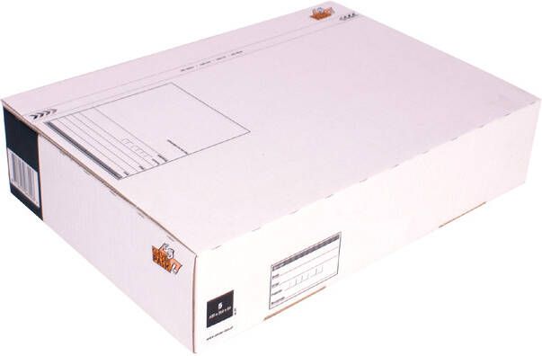 Cleverpack Postpakketbox 5 430x300x90mm wit pak Ã  25 stuks