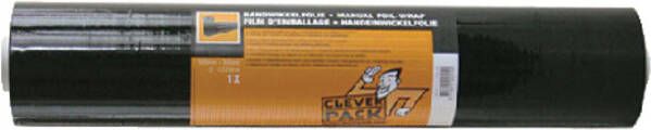 Cleverpack Wikkelfolie 500mmx300m 20Mu zwart