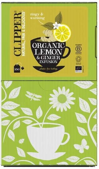 Clipper Thee infusion lemon & ginger bio 250 zakjes