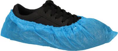 CMT Schoenovertrek 70mu geruwd maat 36-46 CPE blauw 50 stuks