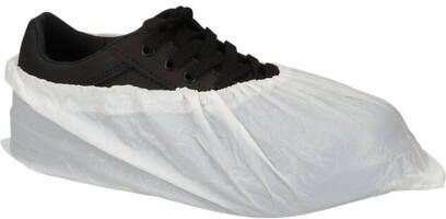 CMT Schoenovertrek 70mu geruwd maat 36-46 CPE wit