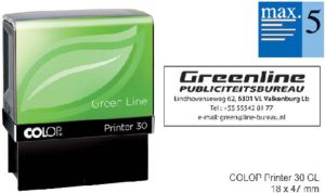 Colop Tekststempel 30 green line personaliseerbaar 5regels 47x18mm