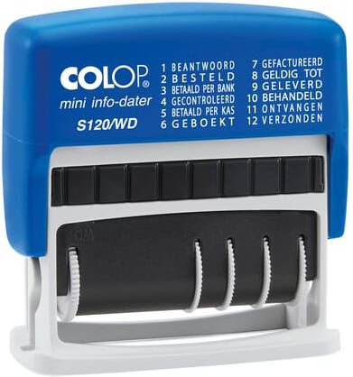 Colop Woord-datumstempel Printer Mini S 120 WD 12 teksten blauw