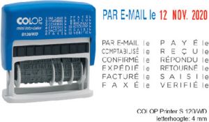 Colop Woord datumstempel S120 mini info dater 4mm frans
