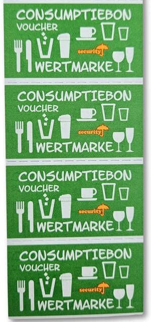 Combicraft Consumptiebon met UV beveiliging 500 stuks groen
