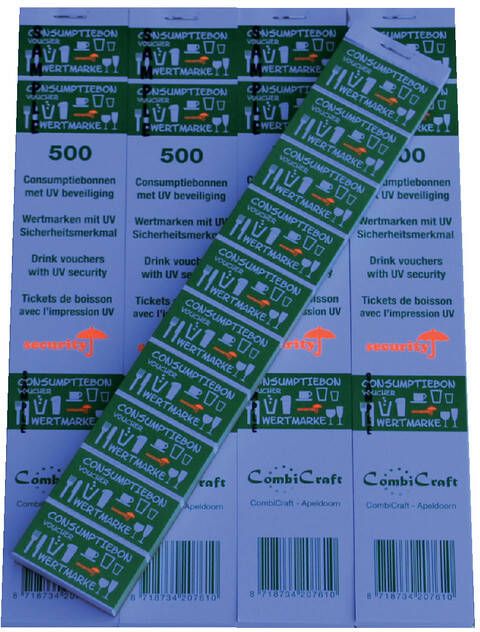 Combicraft Consumptiebon UV beveiliging 500 stuks groen