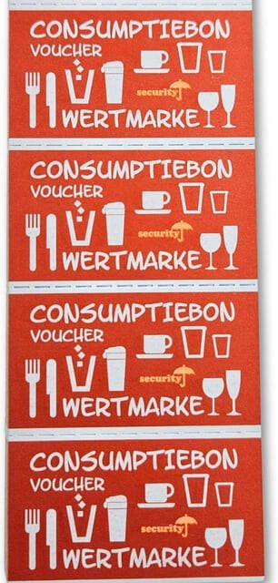 Combicraft Consumptiebon met UV beveiliging 500 stuks rood