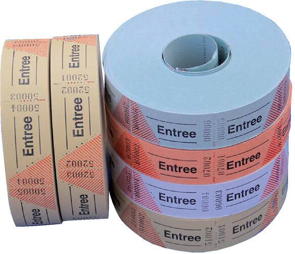 Combicraft Entreebewijs nummering 1-1000 wit