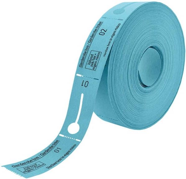 Combicraft Garderobebonnen nummering 2x 1 t m 500 blauw