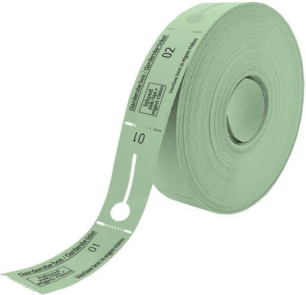 Combicraft Garderobebonnen nummering 2x 1 t m 500 groen