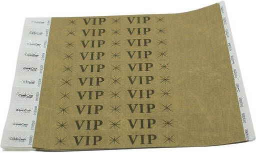 Combicraft Polsbandje met opdruk VIP wit