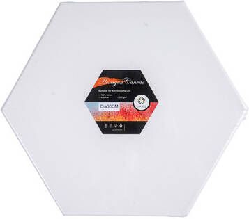 Conda Canvas Hexagon 30 cm gebleekt katoen