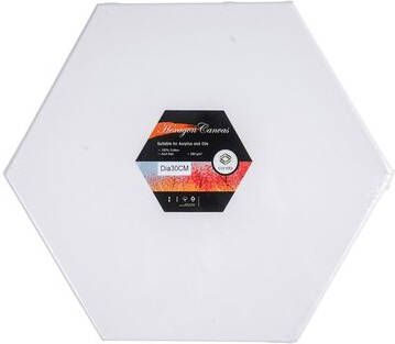 Conda Canvas Hexagon 30 cm gebleekt katoen
