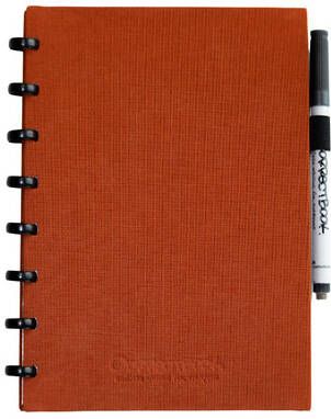 Correctbook Notitieboek A5 blanco 40blz linnen rusty red