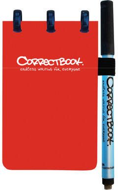 Correctbook Notitieboek A7 blanco 40blz horizon red