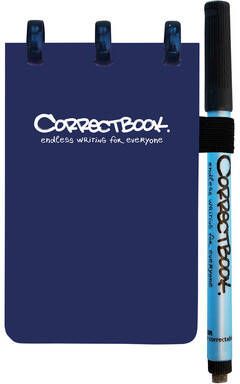 Correctbook Pocket: uitwisbaar herbruikbaar notitieboek Midnight Blue (marineblauw)