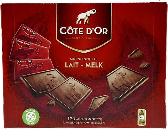 Cote d'or Chocolade 10gr mignonnette melk 120 stuks