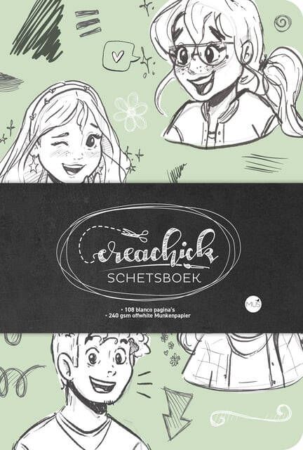 Crea Chick Schetsboek CreaChick Sage Green