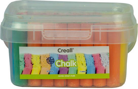 Creall Stoepkrijt emmer Ã  50 stuks assorti