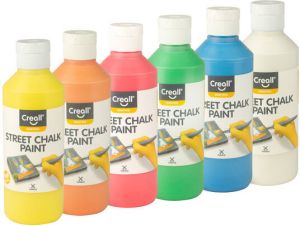 Creall Stoepkrijtverf Chalk Paint set Ã  6 kleuren
