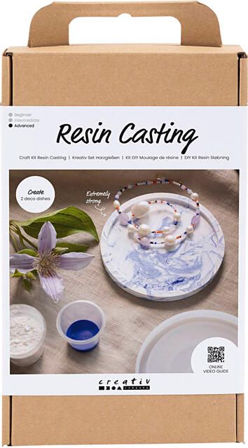 Creativ Company Hobbyset Hars Gieten dienblad met marmereffect