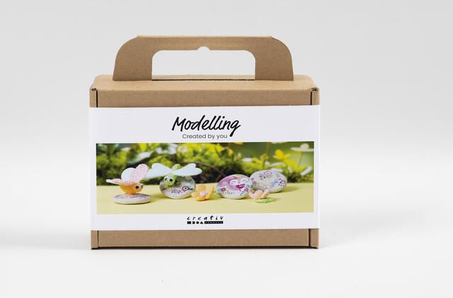 Creativ Company Mini Hobbyset boetseren steen met insect