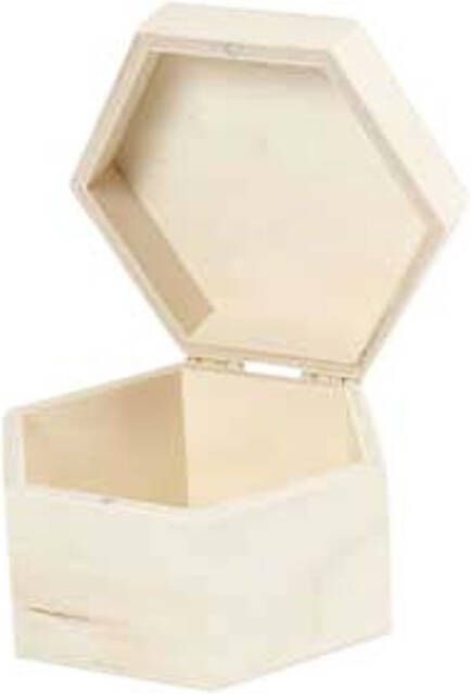 Creativ Company Kistje zeshoek 12x7cm triplex
