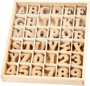 Creotime Letters en cijfers Creativ Company 4cm 288 stuks MDF