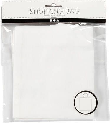 Creotime Tas met handvaten 28x30cm wit