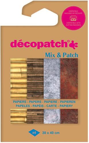 DÃ©copatch Hobbypapier 30x40cm set Ã  4 vel thema Materials