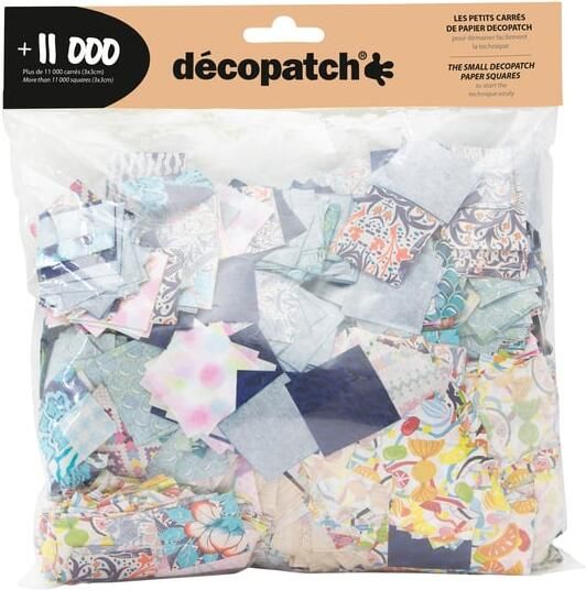 DÃ©copatch Hobbypapier 3x3cm set Ã  11.000 stuks assorti