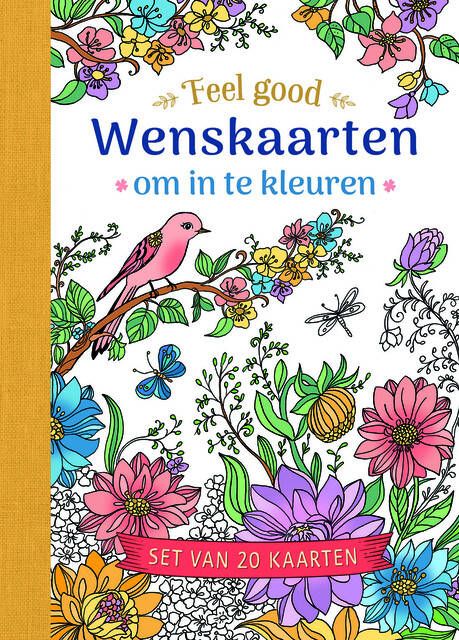 Deltas Wenskaarten Feel good om in te kleuren 20 stuks
