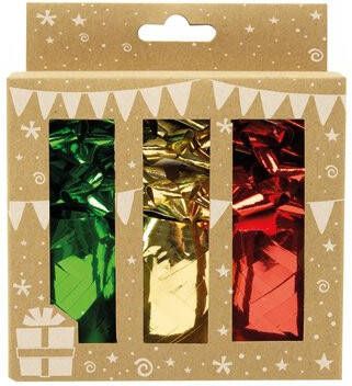 IG design Cadeauversieringsset 12-delig 3 kleurig