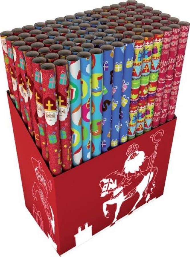 IG design Inpakpapier sint 250x46 5cm assorti