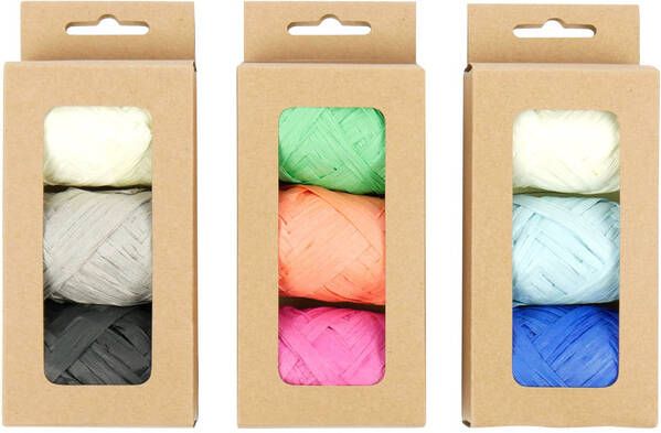 IG design Lint raffia assorti: oranje groen&roze - Foto 2