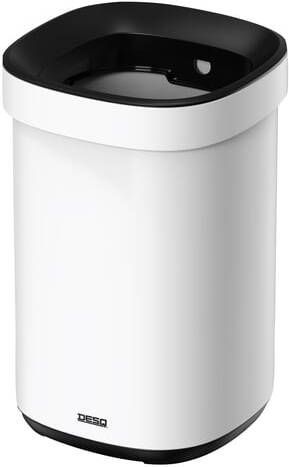Desq Afvalbak open inworp 20 liter metaal wit