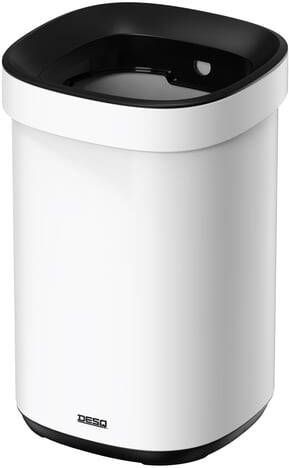 Desq Afvalbak open inworp 20 liter metaal wit