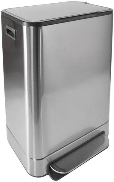 Desq Afvalbak pedaalemmer 40 liter RVS zilver