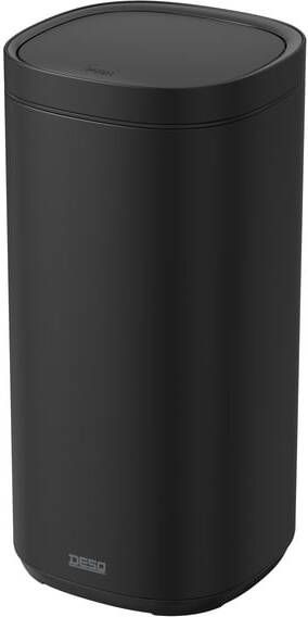 Desq Afvalbak Touch 30 liter RVS zwart