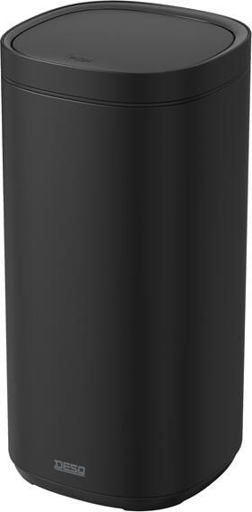 Desq Afvalbak Touch 50 liter RVS zwart