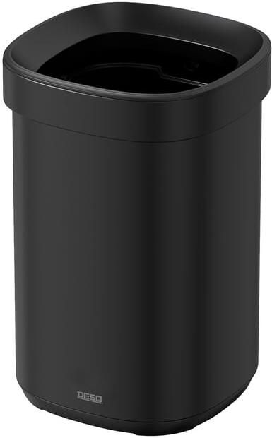 Desq Afvalbak open inworp 20 liter metaal zwart