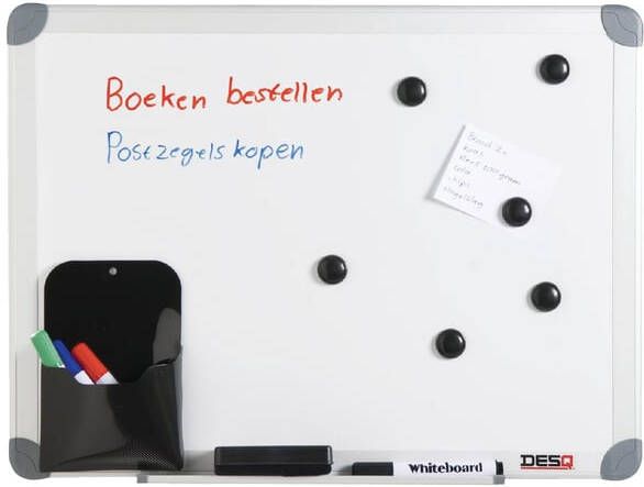 Desq Whiteboard 60x90cm in kunststof draagtas