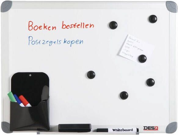 Desq Whiteboard 60x90cm in kunststof draagtas