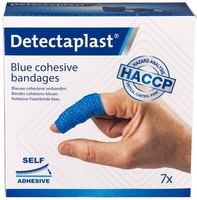 Detectaplast Cohesief verband blauw assorti 7 stuks