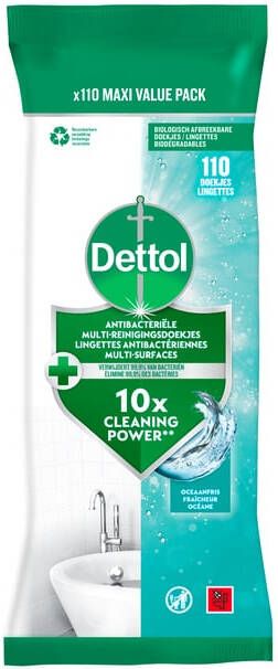 DETTOL Reinigingsdoekjes antibacterieël Ocean 110 stuks