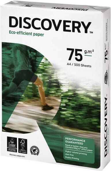 Discovery kopieerpapier ft A4 75 g pak van 500 vel