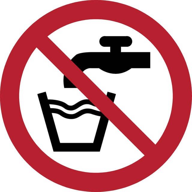Djois Pictogram bordje Geen drinkwater Ã 100 mm Rood