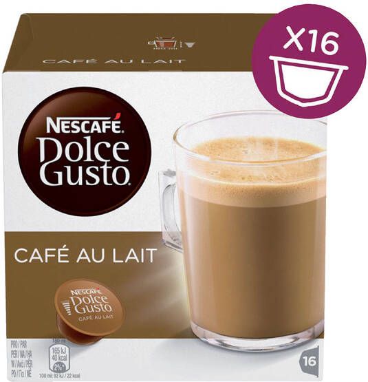 Nescafé Dolce Gusto koffiecapsules Café au lait pak van 16 stuks