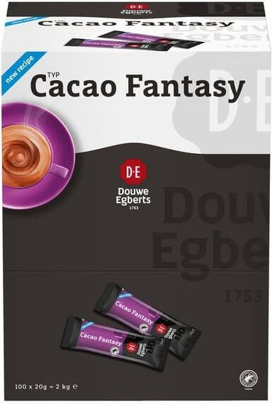 Douwe Egberts instant stick Cacao fantasy 18 5 g doos van 100 stuks